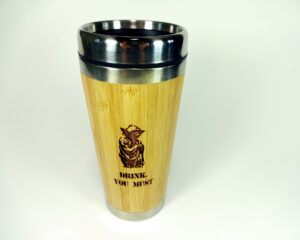 Drink you must - Wood Travel Mug with Lid BPA free
