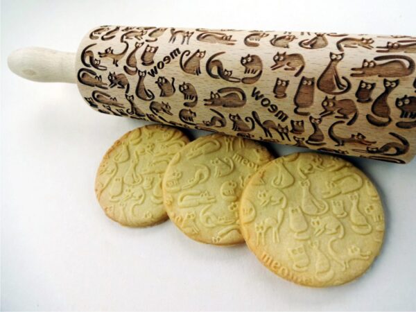 Meow Cats Embossing Rolling Pin