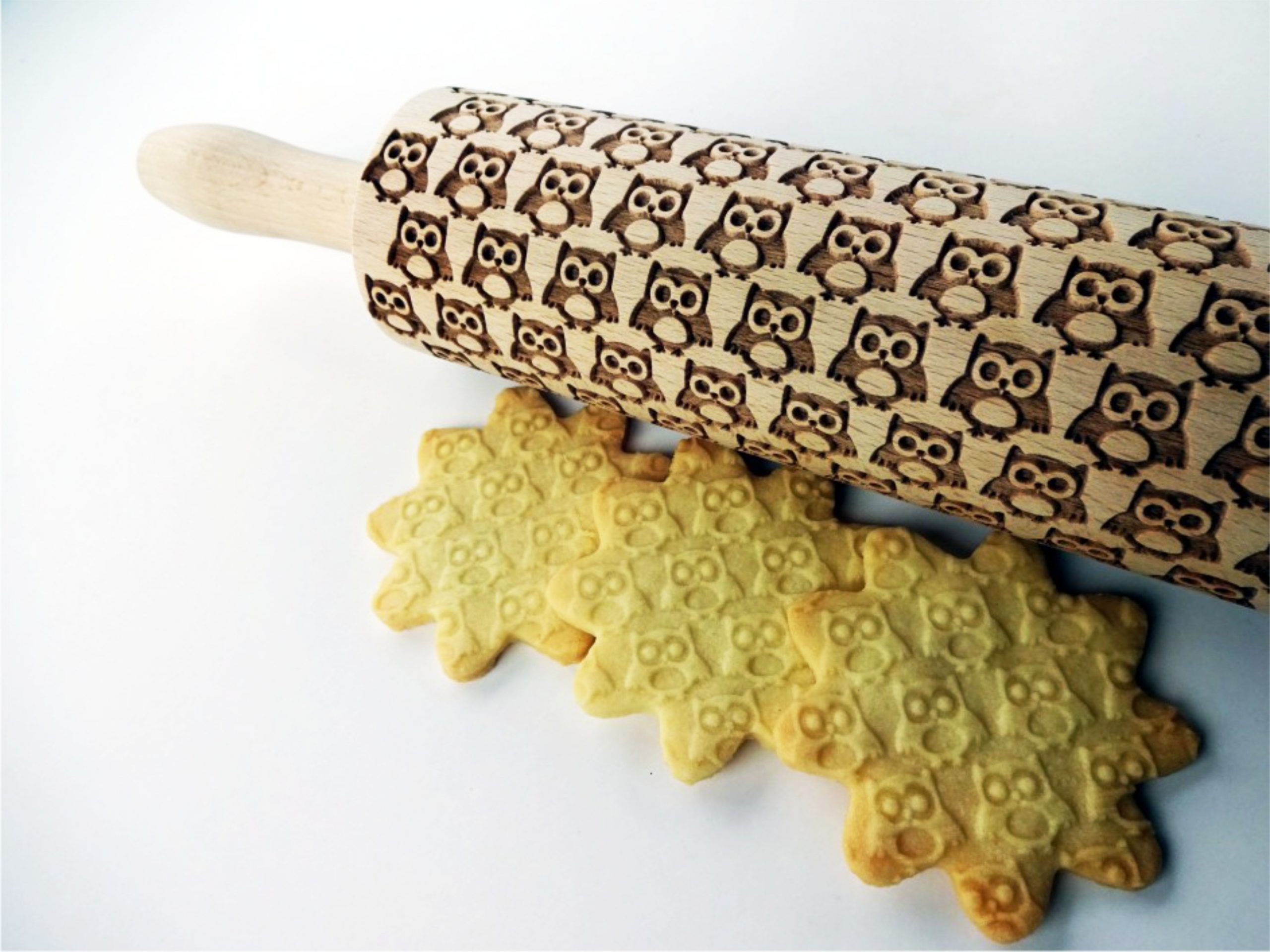 OWL Embossing Rolling Pin