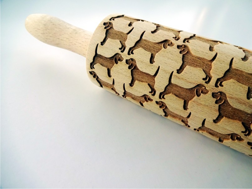 BEAGLES embossing rolling pin
