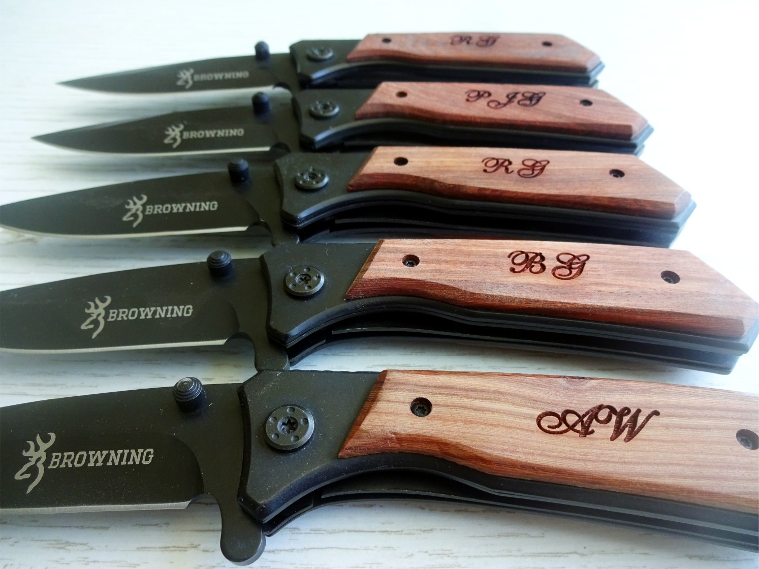 5 SET Personalized Pocket Knives