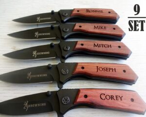 9 SET Personalized Pocket Knives